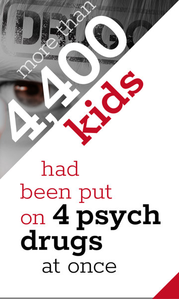 More than 4,400 kids had been put on 4 psych drugs at once.