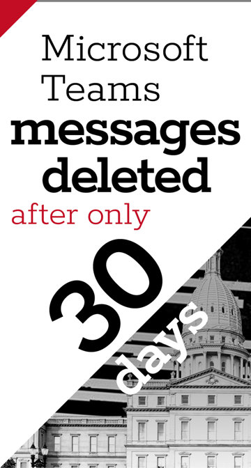 Microsoft Teams messages deleted after only 30 days