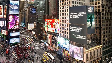 Truth About Drugs PSAs Air in Times Square