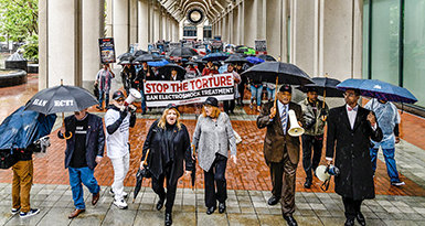 A CCHR protest in Scotland