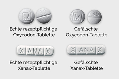 Fentanyl ist so stark und tödlich, dass eine Dosis dieser Größe – nur zwei Milligramm – tödlich sein kann. Drogenhandelsnetzwerke produzieren massenhaft gefälschte Pillen, versetzen sie mit Fentanyl und vermarkten sie als Markenmedikamente.