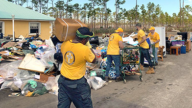 VMs have been working day and night to clear debris and moldy furniture from homes, to make them inhabitable again.