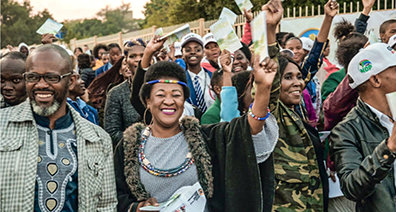 אושר ותקווה חדשה לתושבי דרום-אפריקה