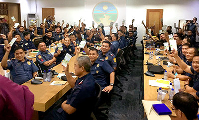 Distritos policiales reciben las buenas noticias
