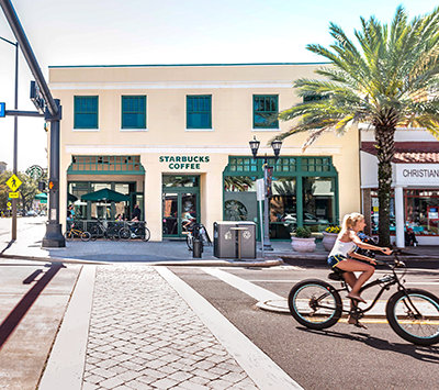 Clearwater downtown. Starbucks cafe.