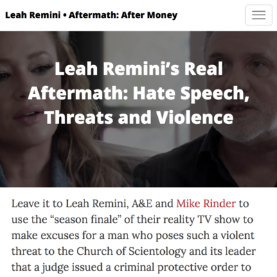 Anti-Religious Hate Crimes Should Be No Smirking Matter for A&E, Leah Remini and Mike Rinder