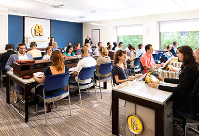 Scientologists attend classes