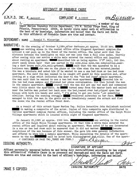 Ron Miscavige arrest