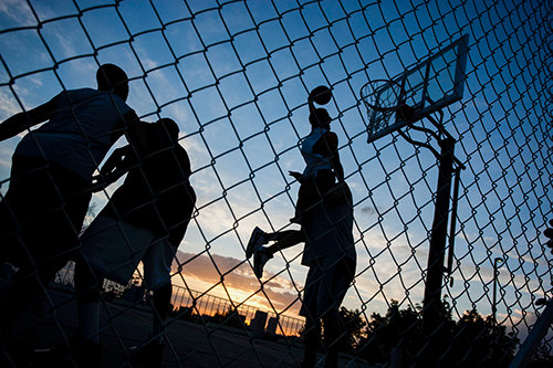 Inglewood: basketball på gaten