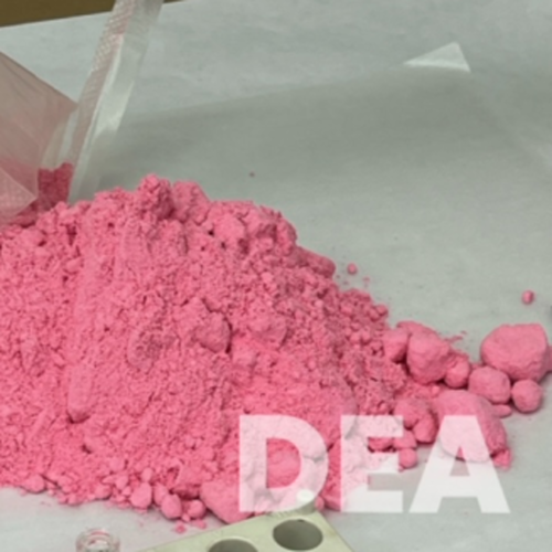 DEA Photo of Pink Cocaine Powder