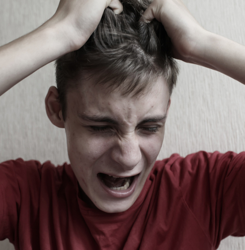 Man suffering from paranoia