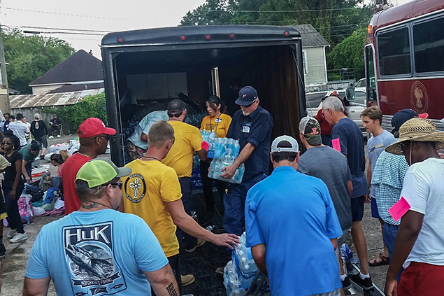 VMs also deployed to Houston, Beaumont, Corpus Christi and Rockport, where they cleaned out mud and flood damage, rebuilt walls and roofs, removed trees and rubble.