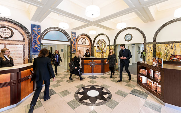 Scientology Kirken i Birmingham Resepsjon