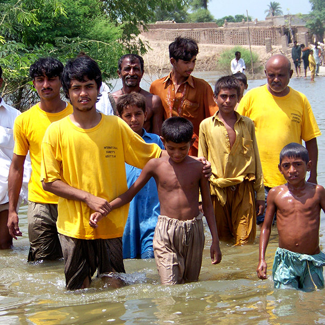 July 16, 2010. Pakistan Indus River Flood