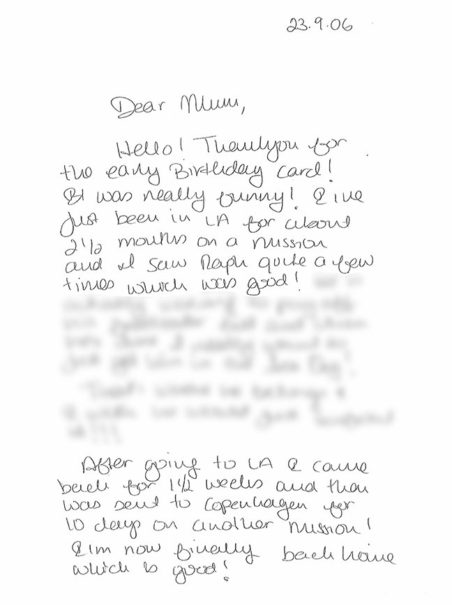 Valeska Paris’s letter to her mother