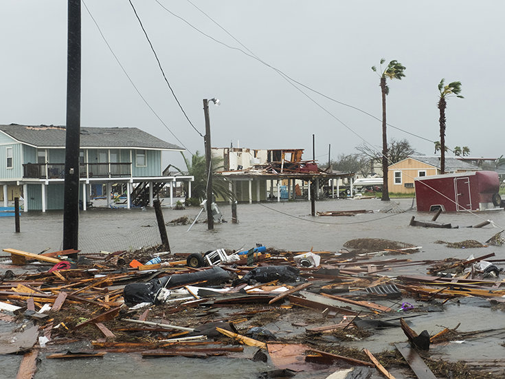 August 26, 2017. Hurricane Harvey, Rockport, Texas