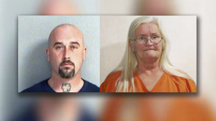 Chad Hampton, 49, and his mother, Cheryl Hampton, 70 mug shots.