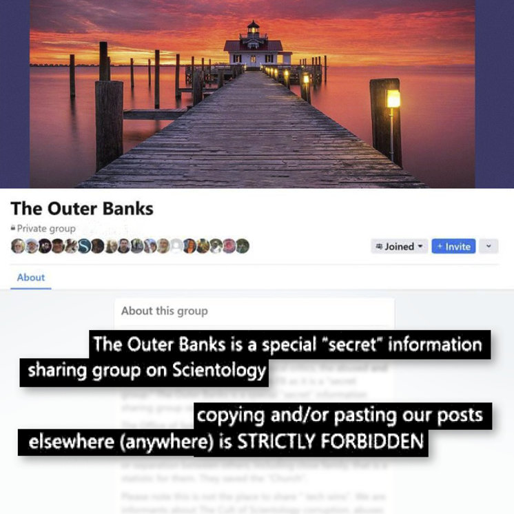 Outer Banks hate group message