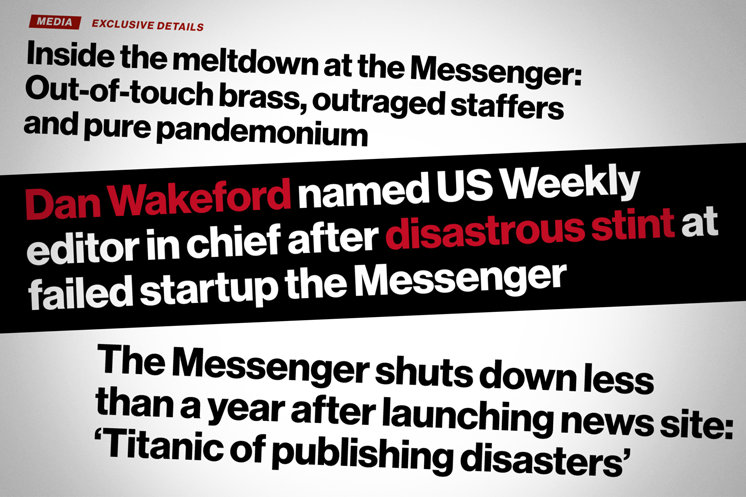 Headlines on Dan Wakeford's magazines collapse