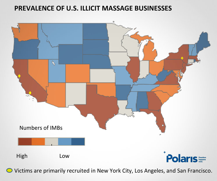 Map of human trafficking
