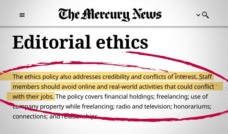 Mercury News editorial policy on conflicts of interest