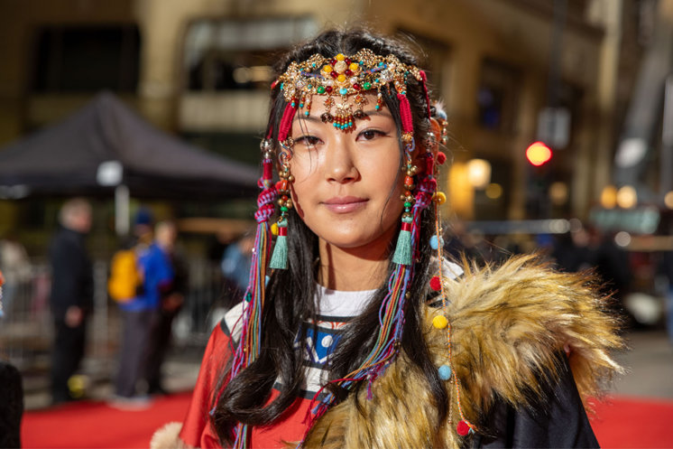Participant in the parade.