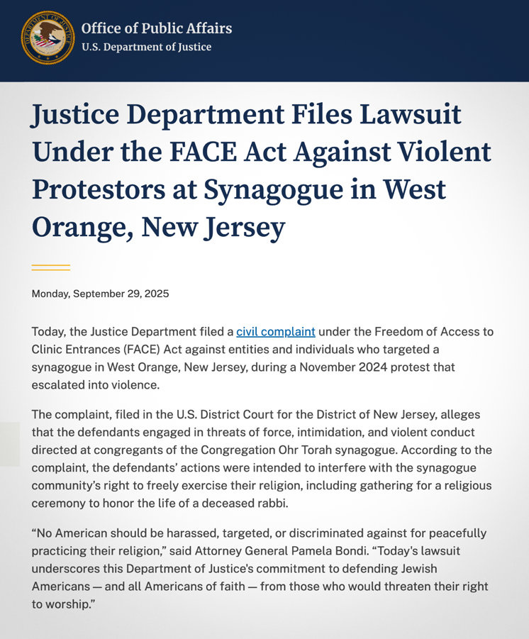 DOJ press release