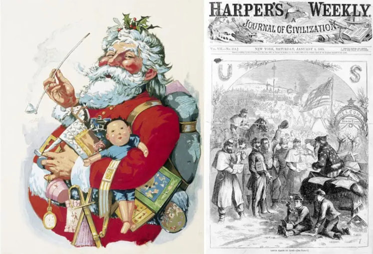 Original Santa Claus illustrations by Thomas Nast