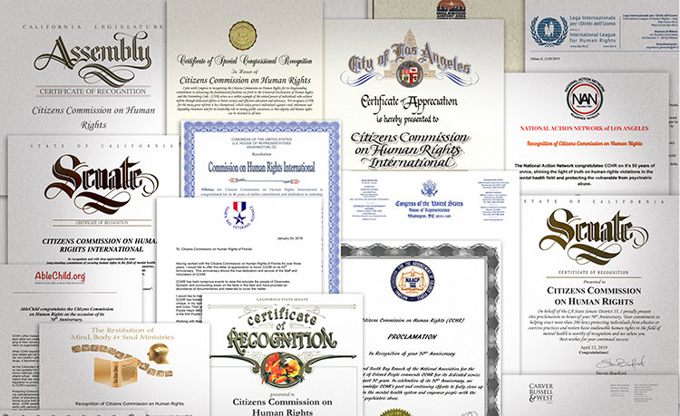 CCHR received letters and accolades from its many partners and friends across the globe in recognition of its golden anniversary.