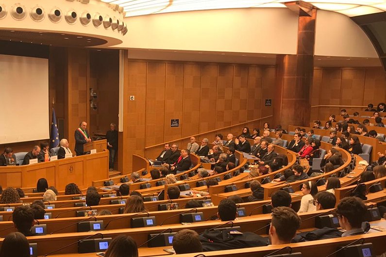 Youth for Human Rights conference in the Parliament of the Republic of Italy for the 70th-anniversary of the Universal Declaration of Human Rights