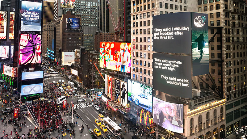 Truth About Drugs PSAs Air in Times Square