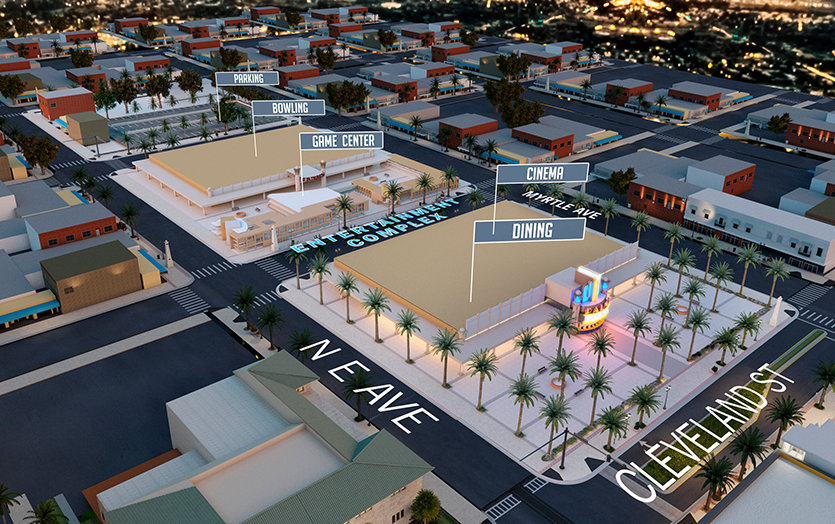 Clearwater. City Planning. Entertainment block.