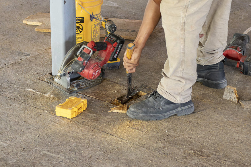 Wooden decking concrete floor preparations.