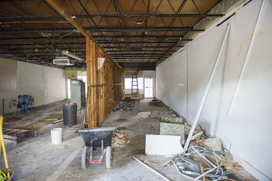 Historic woodwork to be preserved in next phase.