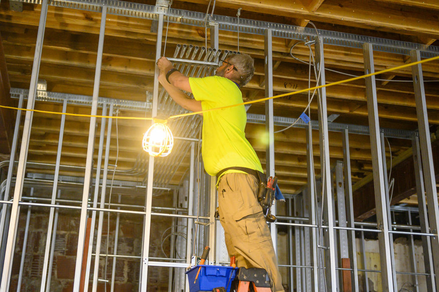 Electrician inside Woolworth building