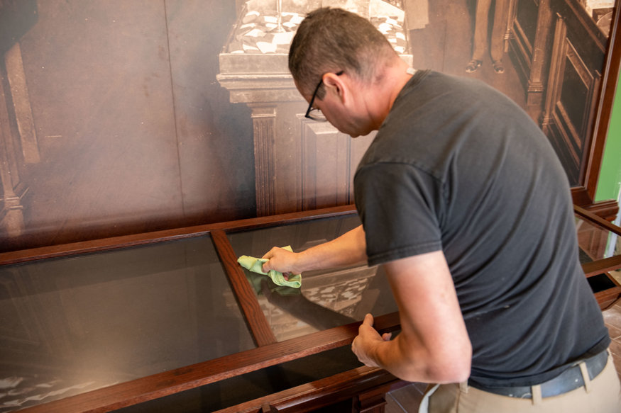 The display will soon feature period products and historic photographs.