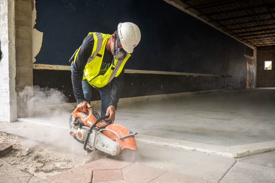 Paver removal in progress on Cleveland Street, aligning with ongoing façade renovations. 
