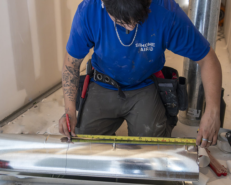 Ductwork prepared for install.